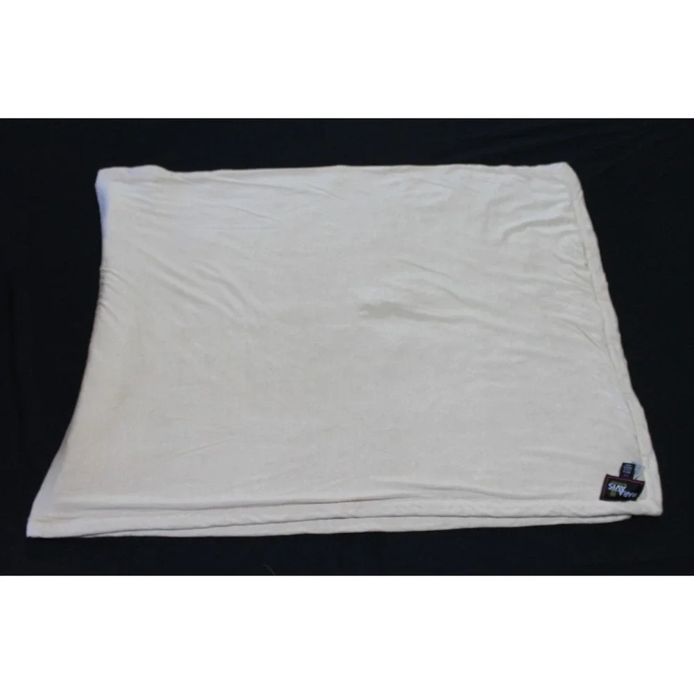 Rara Avis By Iris Apfel Beige Textured Knit Throw Blanket Shawl Wrap O/S